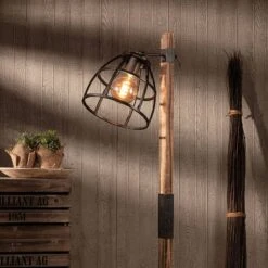 BRILLIANT Lampadaire Matrix Wood II -BRILLIANT Magasin 1000187394 190911 06353700660 MOOD DETAILS P000000001000187394 mood