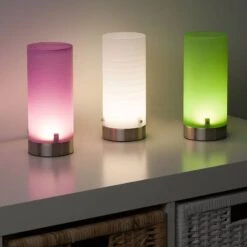 BRILLIANT Lampe Daisy -BRILLIANT Magasin tischleuchte daisy metall glas silber 1 flammig 1294910